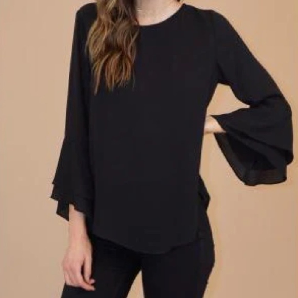 Veronica M. Double Bell Sleeve Top Size L